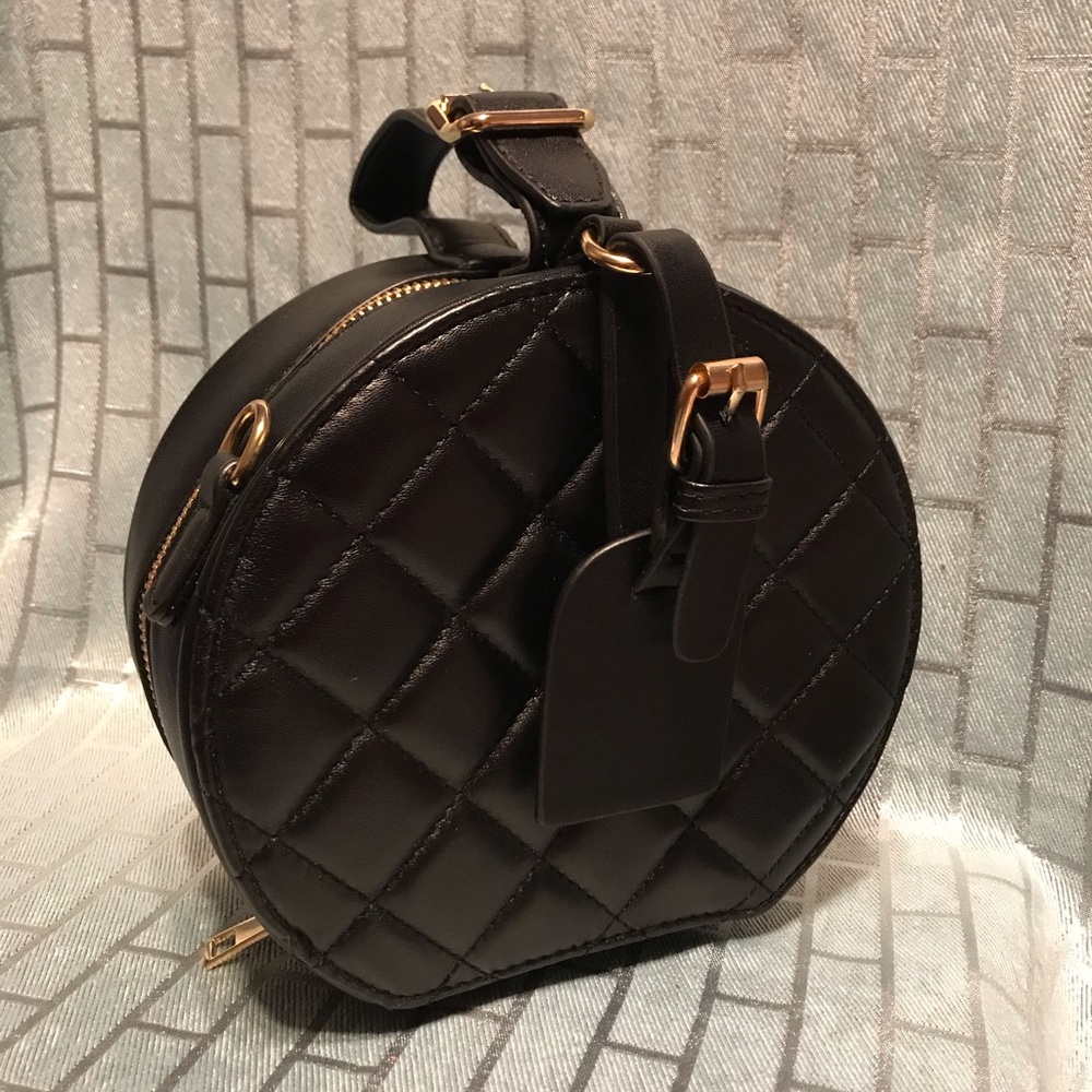 Brand New WOT Black Round Handbag